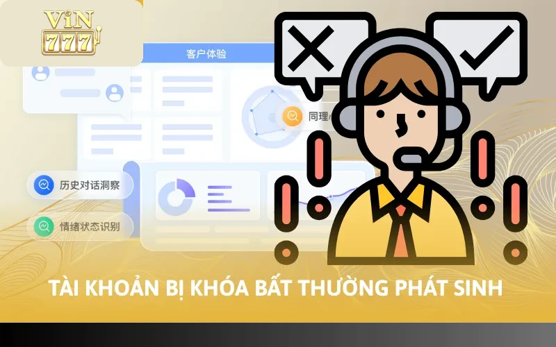 Tài khoản bị khóa bất thường phát sinh