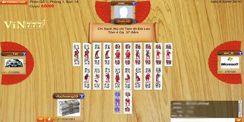 chan-hoc-cach-chiu-u-vin777 Sắp xếp các quân bài thành Chắn và Cạ trên màn hình game