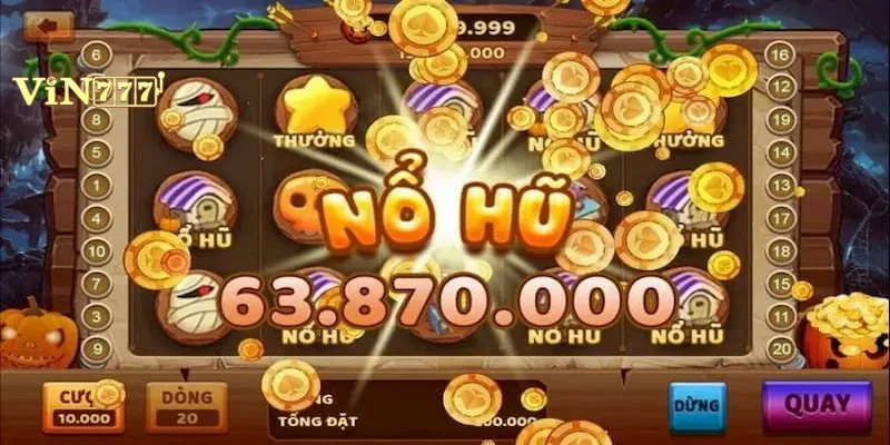 no-hu-chon-may-may-man-vin777 Giao diện sảnh game quay hũ trực tuyến với đa dạng các máy quay đổi thưởng
